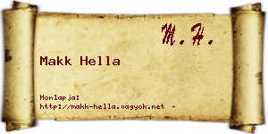 Makk Hella névjegykártya